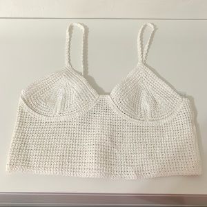 Zara crocheted knit top